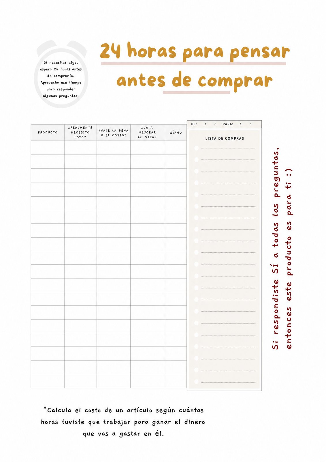 Páginas del planner con tips y coaching para TDAH